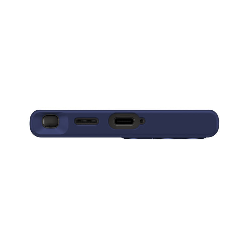 Galaxy S24 Ultra Kılıf Magsafe Şarj Özellikli Şeffaf Arka Yüzey Benks MagClap TPU Çerçeve Kapak Mavi
