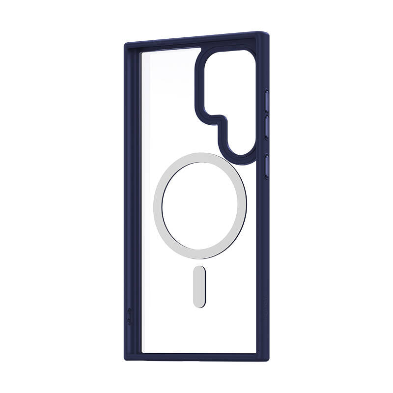 Galaxy S24 Ultra Kılıf M-safe Şarj Özellikli Şeffaf Arka Yüzey Benks MagClap TPU Çerçeve Kılıf