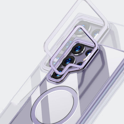 Galaxy S24 Ultra Kılıf Magsafe Şarj Özellikli Wlons Standlı Efsane Kapak Siyah