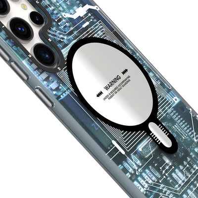 Galaxy S24 Ultra Kılıf Magsafe Şarj Özellikli YoungKit Technology Serisi Kapak Siyah