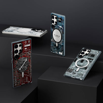 Galaxy S24 Ultra Kılıf M-safe Şarj Özellikli YoungKit Technology Serisi Kılıf