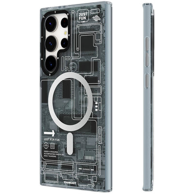 Galaxy S24 Ultra Kılıf Magsafe Şarj Özellikli YoungKit Technology Serisi Kapak Siyah