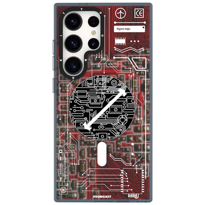 Galaxy S24 Ultra Kılıf M-safe Şarj Özellikli YoungKit Technology Serisi Kılıf