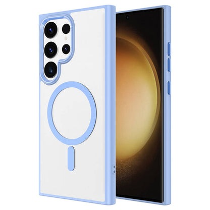 Galaxy S24 Ultra Kılıf M-safe Şarj Özellikli Zore Krom M-safe Silikon Kılıf