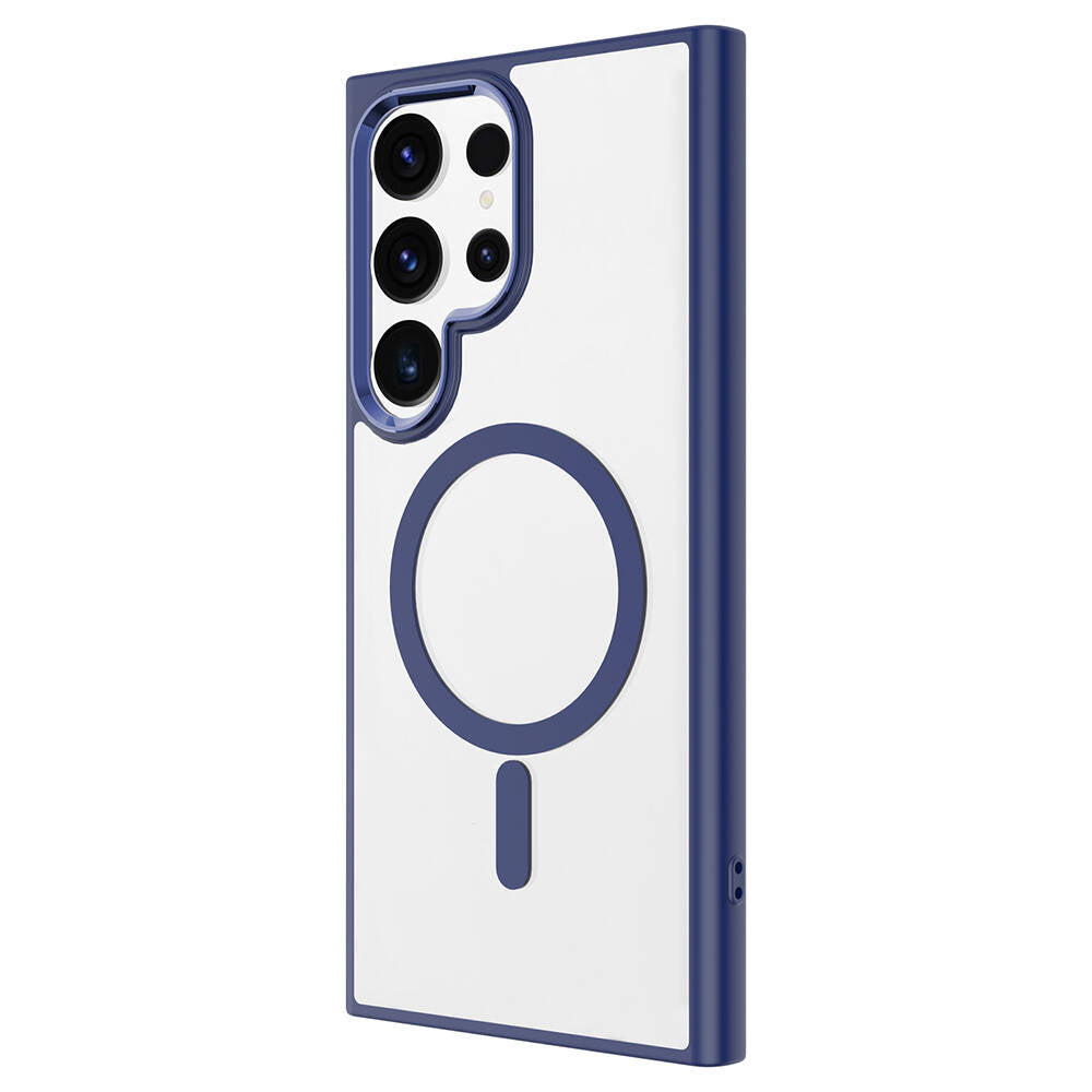 Galaxy S24 Ultra Kılıf M-safe Şarj Özellikli Zore Krom M-safe Silikon Kılıf