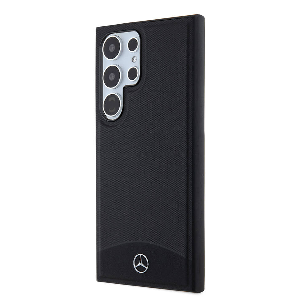 Galaxy S24 Ultra Kılıf Mercedes Benz Orjinal Lisanslı M-safe Şarj Özellikli Deri Dokumalı Sade Kılıf