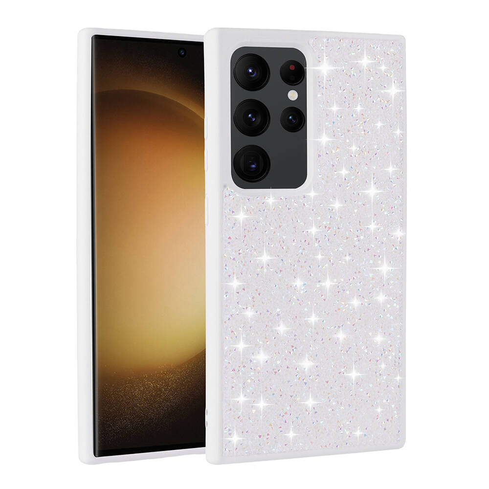 Galaxy S24 Ultra Kılıf Parlak Taşlı Tasarım Zore Pırlanta Kapak Pembe