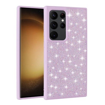 Galaxy S24 Ultra Kılıf Parlak Taşlı Tasarım Zore Pırlanta Kapak Pembe