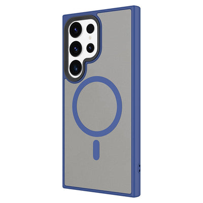 Galaxy S24 Ultra Kılıf Sert PC Arka Yüzey Wireless Şarj Özellikli Zore Flet Magsafe Kapak Lila