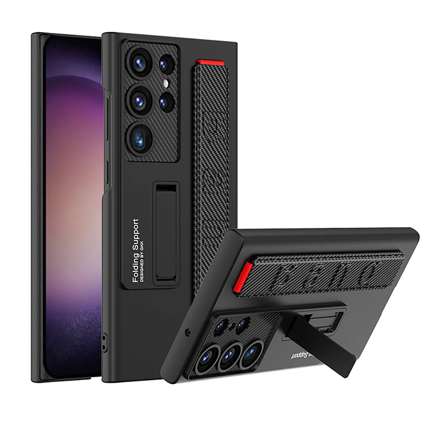 Galaxy S24 Ultra Kılıf Standlı El Tutacaklı Zore Band Kılıf