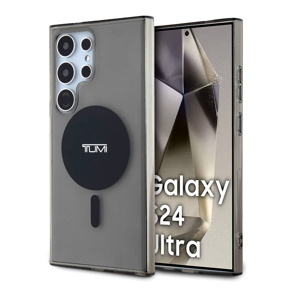 Galaxy S24 Ultra Kılıf TUMI Orjinal Lisanslı M-safe Şarj Özellikli Airbag Köşeli Transparan Plain Kılıf