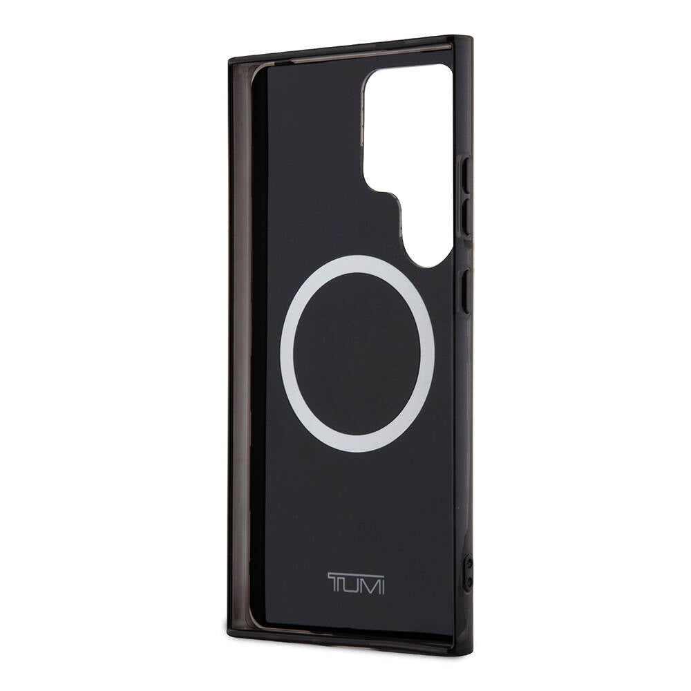 Galaxy S24 Ultra Kılıf TUMI Orjinal Lisanslı M-safe Şarj Özellikli Buzlanmış Saydam Ağ Kamuflajı Desenli Kılıf