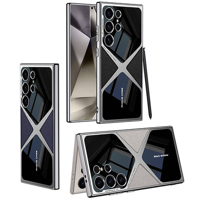 Galaxy S24 Ultra Kılıf Ultra İnce Kamera Korumalı PC + Deri Arka Yüzey Zore X-Pro Kılıf