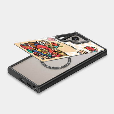 Galaxy S24 Ultra Magsafe Şarj Özellikli Casebang Ahhey Serisi Arka Panel Pembe