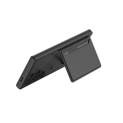 Galaxy S24 Ultra Suni Deri Arka Yüzey Zore Kartlıklı Kıpta Silikon Kılıf