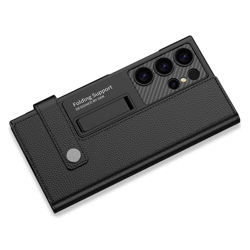 Galaxy S24 Ultra Zore Kıpta Standlı Kartlıklı Kılıf