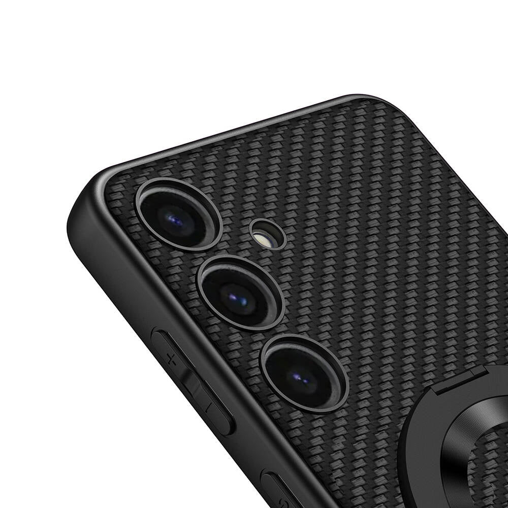 Galaxy S24 Wireless Şarj Özellikli Zore Kıpta Standlı M-safe Silikon Kılıf