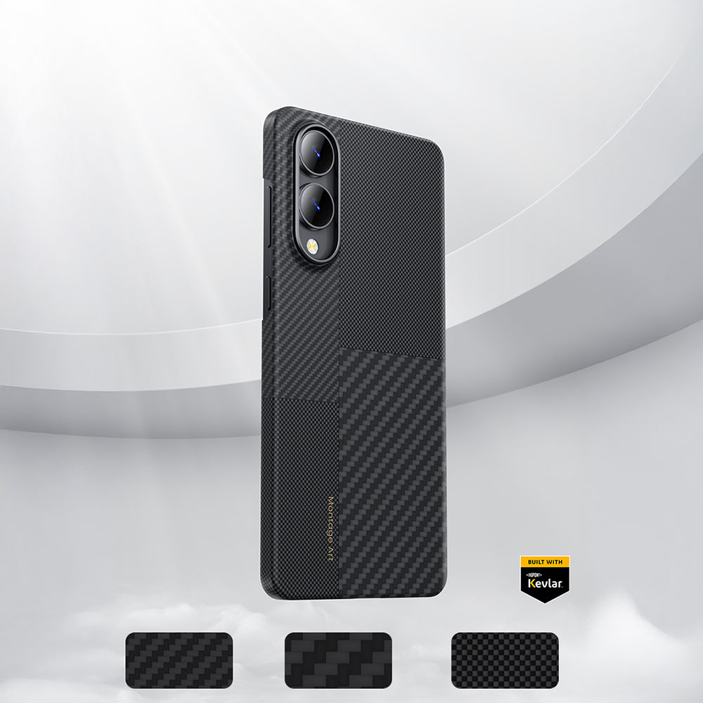 Galaxy S25 Edge Kılıf M-safe Şarj Özellikli Karbon Fiber Benks Montage ArmorAir Kevlar Kılıf