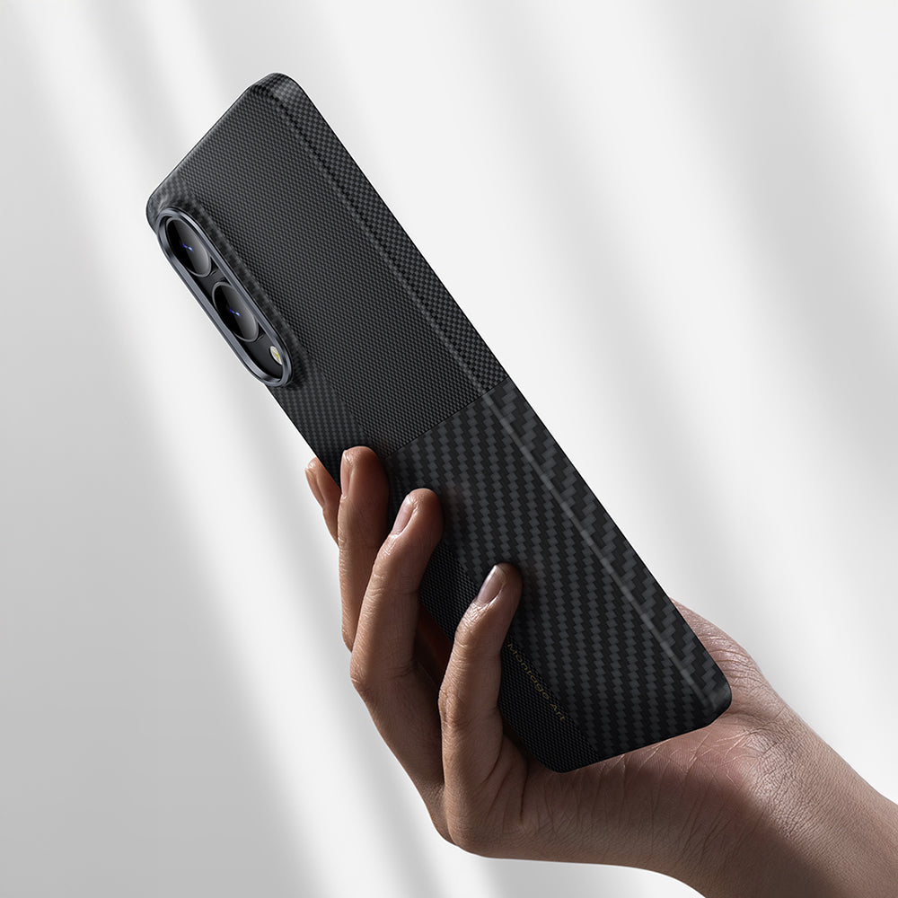 Galaxy S25 Edge Kılıf M-safe Şarj Özellikli Karbon Fiber Benks Montage ArmorAir Kevlar Kılıf