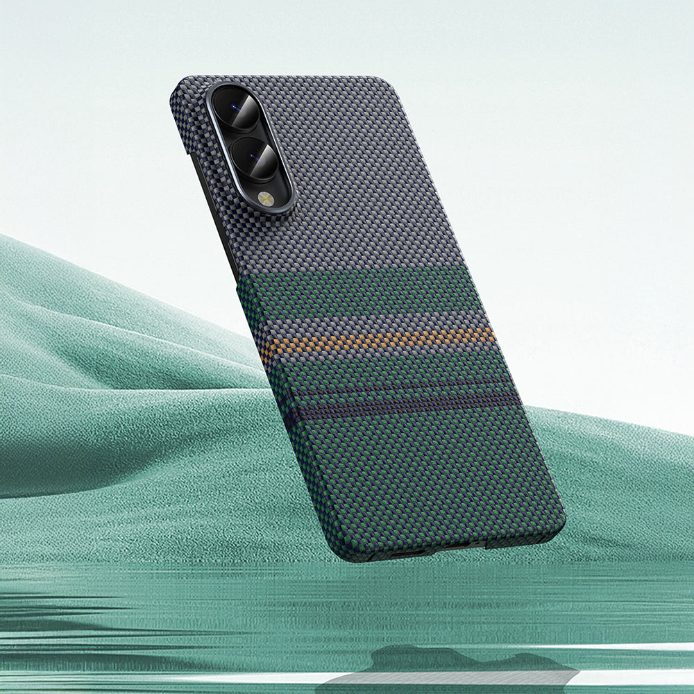 Galaxy S25 Edge Kılıf M-safe Şarj Özellikli Karbon Fiber Tasarımlı Benks Aurora ArmorAir Kevlar Kılıf