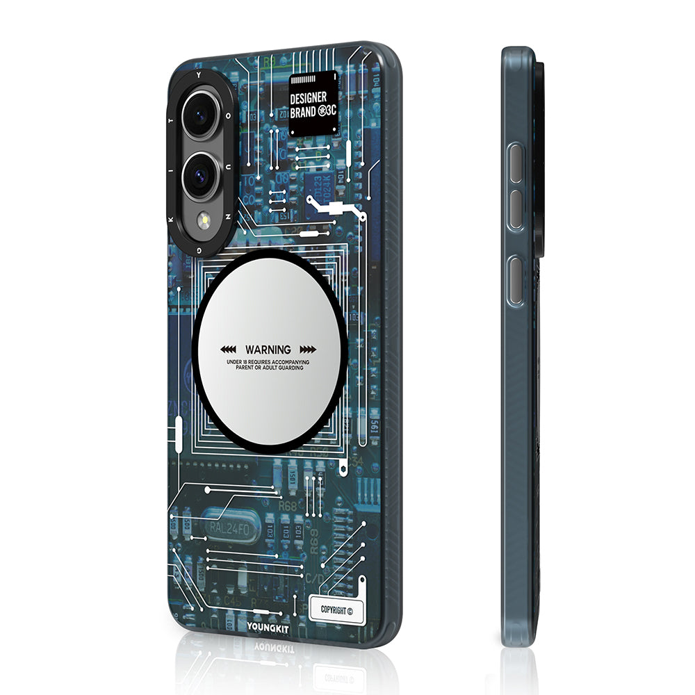 Galaxy S25 Edge Kılıf M-safe Şarj Özellikli Youngkit Technology Serisi Kılıf