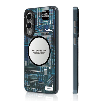 Galaxy S25 Edge Kılıf M-safe Şarj Özellikli Youngkit Technology Serisi Kılıf