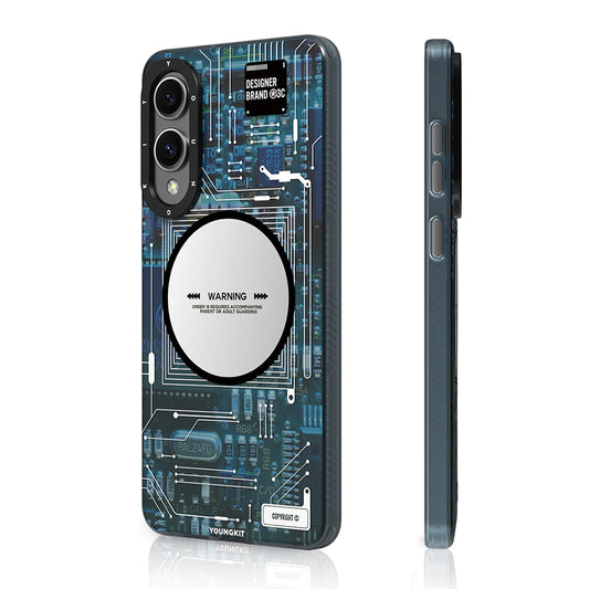 Galaxy S25 Edge Kılıf M-safe Şarj Özellikli Youngkit Technology Serisi Kılıf