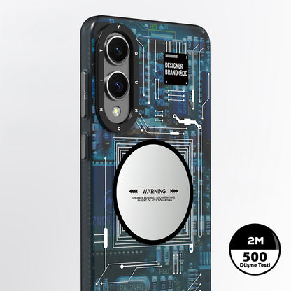 Galaxy S25 Edge Kılıf M-safe Şarj Özellikli Youngkit Technology Serisi Kılıf