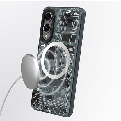 Galaxy S25 Edge Kılıf M-safe Şarj Özellikli Youngkit Technology Serisi Kılıf