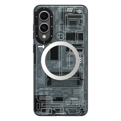 Galaxy S25 Edge Kılıf M-safe Şarj Özellikli Youngkit Technology Serisi Kılıf