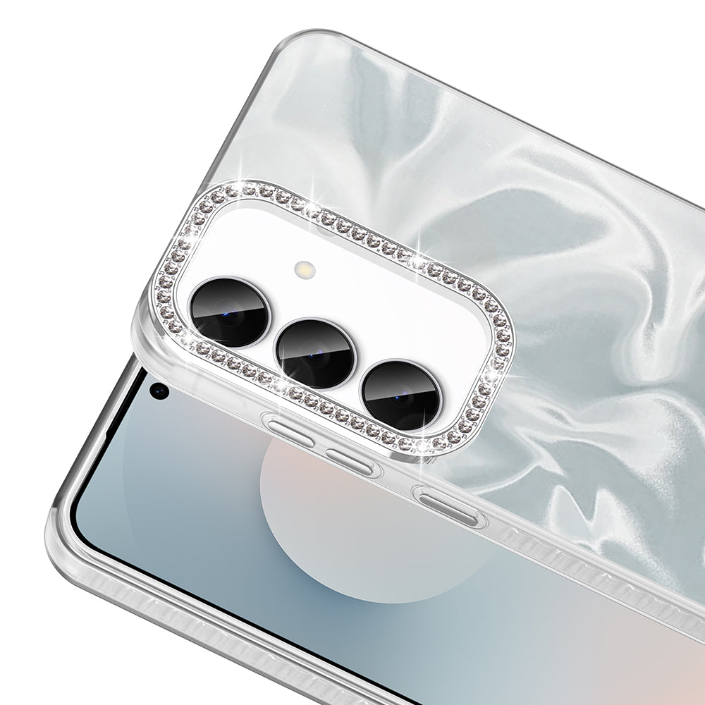 Galaxy S25 FE Kılıf Airbagli Parlak Taş Detay Tasarımlı Zore Esila Kapak