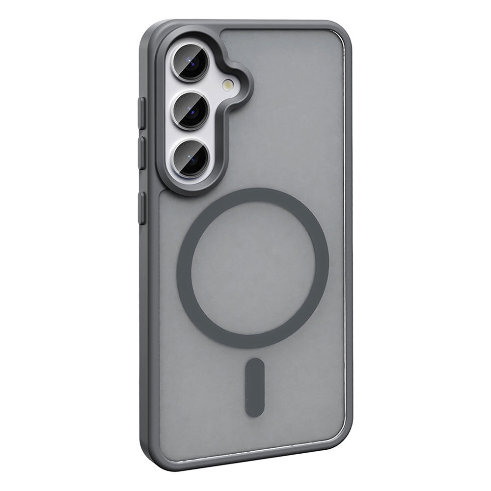 Galaxy S25 FE Kılıf M-safe Şarj Özellikli Mat Arka Yüzey Zore Sio Kapak Koyu Yeşil