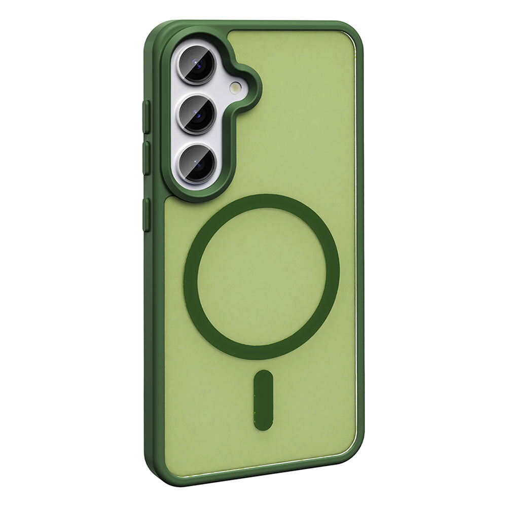 Galaxy S25 FE Kılıf M-safe Şarj Özellikli Mat Arka Yüzey Zore Sio Kapak Derin Mor