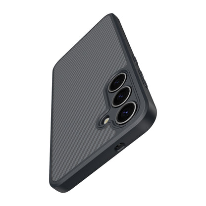 Galaxy S25 Kılıf M-safe Şarj Özellikli Karbon Fiber Tasarımlı Zore Elnino Kılıf