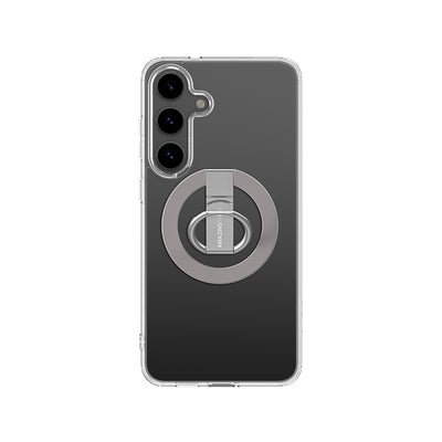 Galaxy S25 Kılıf M-safe Şarj Özellikli Yüzük Standlı Amazingthing Minimal Grip Serisi Kapak Gri