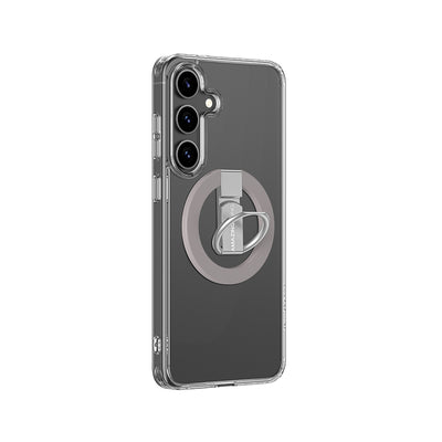 Galaxy S25 Kılıf M-safe Şarj Özellikli Yüzük Standlı Amazingthing Minimal Grip Serisi Kapak Gri
