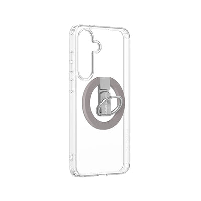 Galaxy S25 Kılıf M-safe Şarj Özellikli Yüzük Standlı Amazingthing Minimal Grip Serisi Kapak Gri