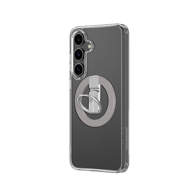 Galaxy S25 Kılıf M-safe Şarj Özellikli Yüzük Standlı Amazingthing Minimal Grip Serisi Kapak Gri