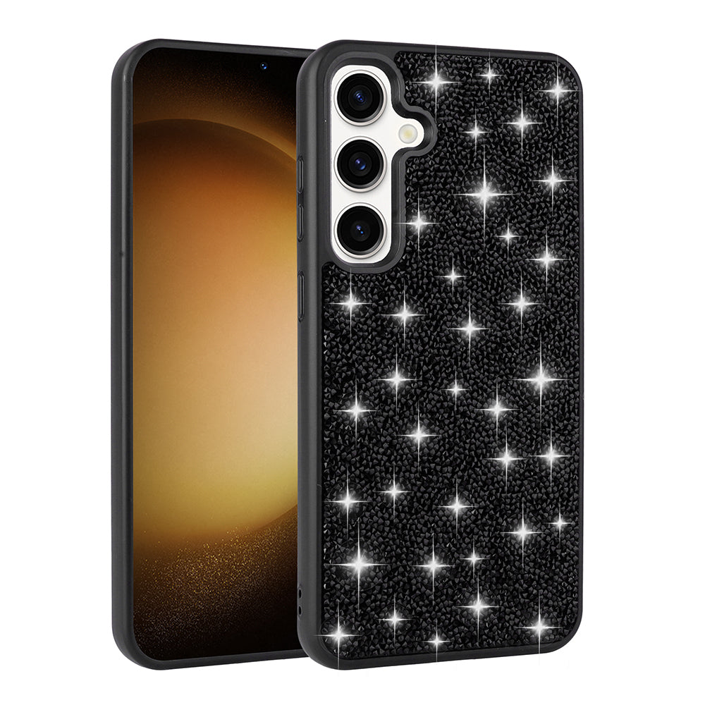 Galaxy S25 Kılıf Parlak Taşlı Tasarım Zore Pırlanta Kapak Gri