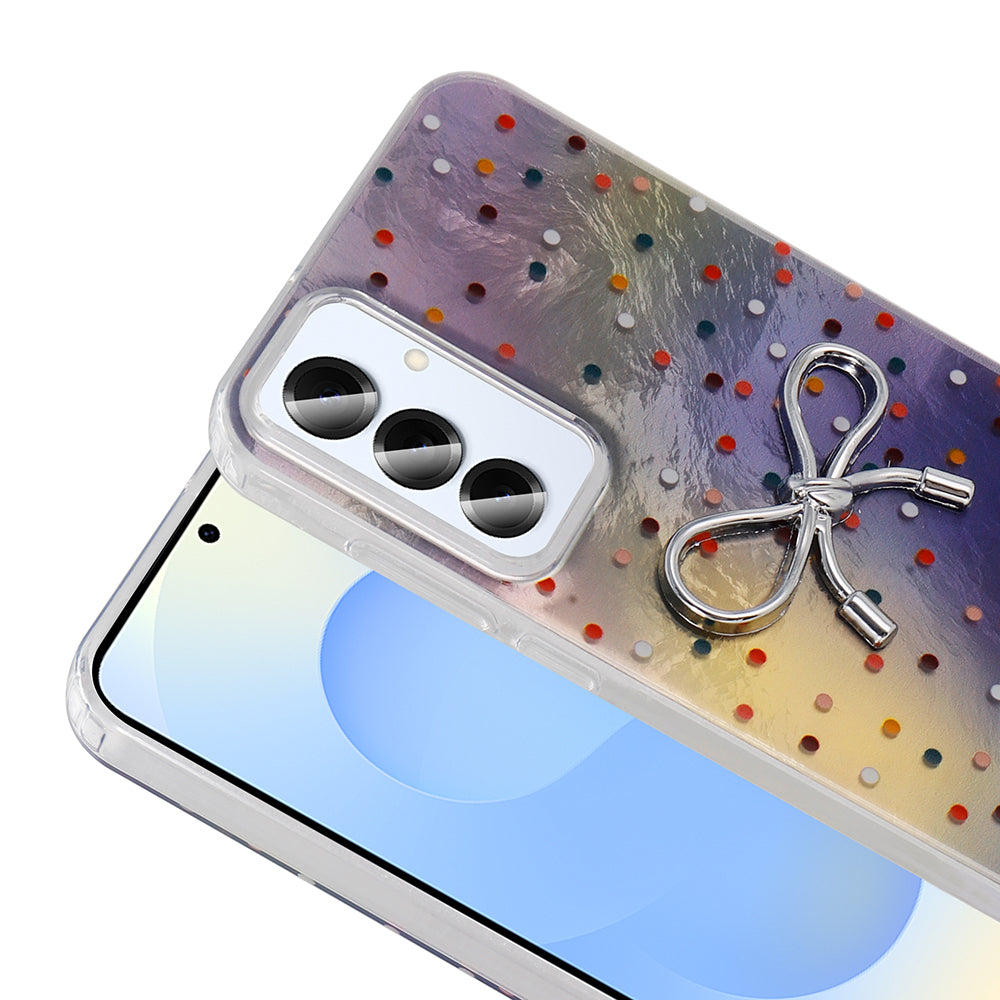 Galaxy S25 Plus Kılıf Kamera Korumalı Figürlü Zore Ponti Silikon Kapak Lila