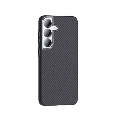 Galaxy S25 Plus Kılıf M-safe Şarj Özellikli Karbon Fiber Görünümlü Zore Gros Kapak Lacivert