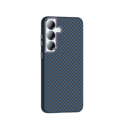 Galaxy S25 Plus Kılıf M-safe Şarj Özellikli Karbon Fiber Görünümlü Zore Gros Kapak Siyah-Lacivert