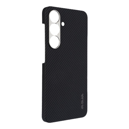 Galaxy S25 Plus Kılıf M-safe Şarj Özellikli 600D Aramid Fiber Pitaka Ultra-Slim Classic Serisi Black-Grey Twill Kılıf