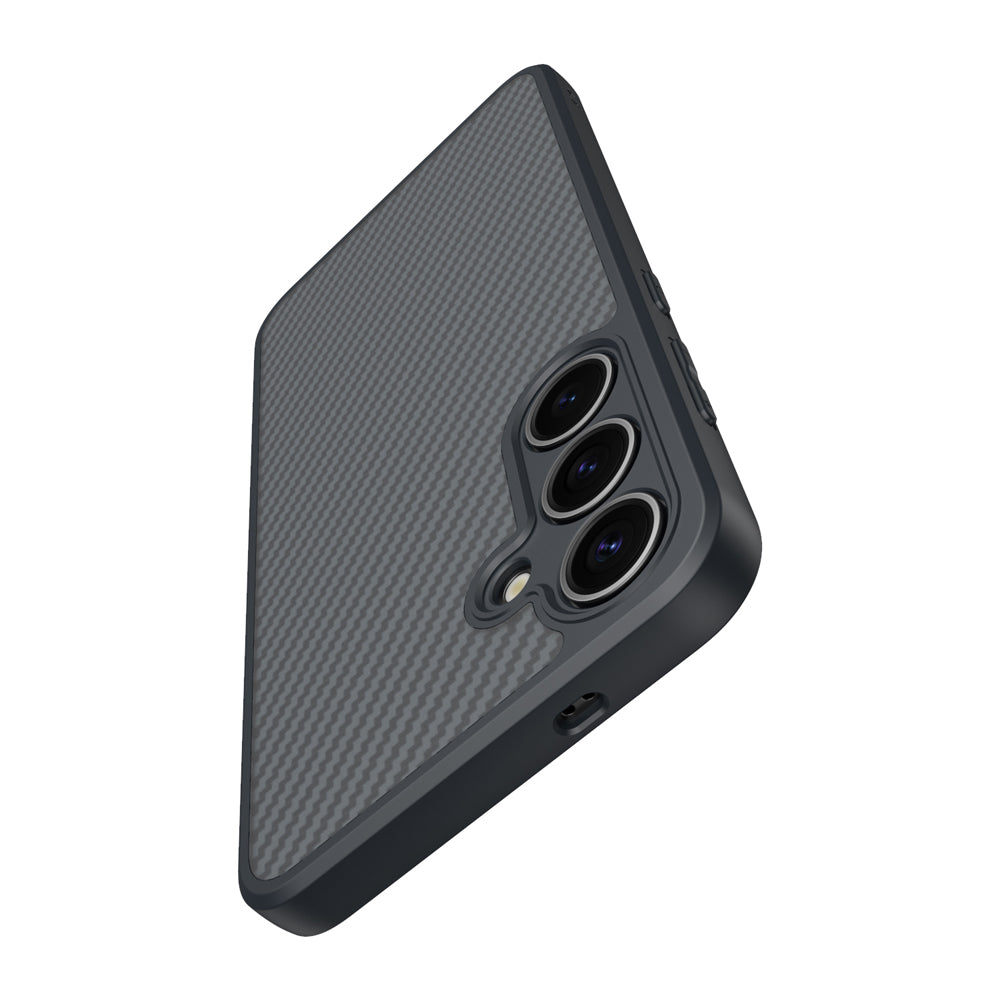 Galaxy S25 Plus Kılıf M-safe Şarj Özellikli Karbon Fiber Tasarımlı Zore Elnino Kılıf