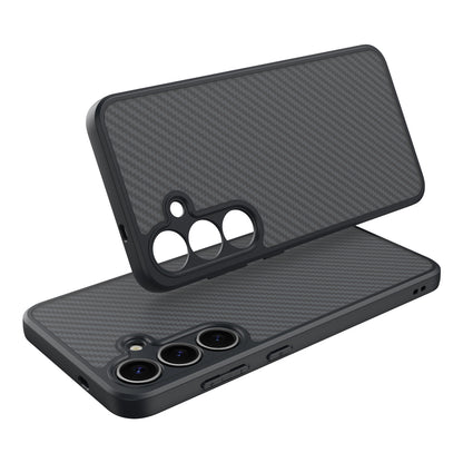 Galaxy S25 Plus Kılıf M-safe Şarj Özellikli Karbon Fiber Tasarımlı Zore Elnino Kılıf