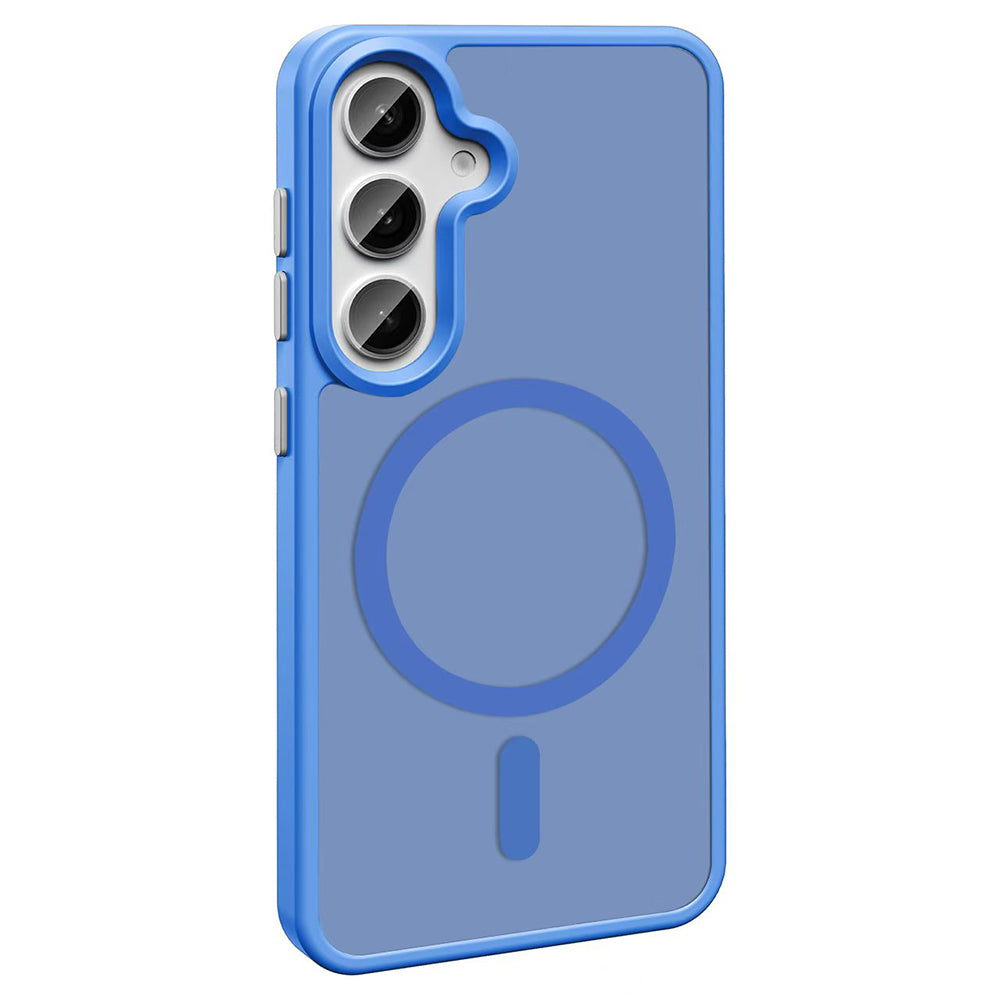 Galaxy S25 Plus Kılıf M-safe Şarj Özellikli Mat Arka Yüzey Zore Sio Kapak Rose Gold