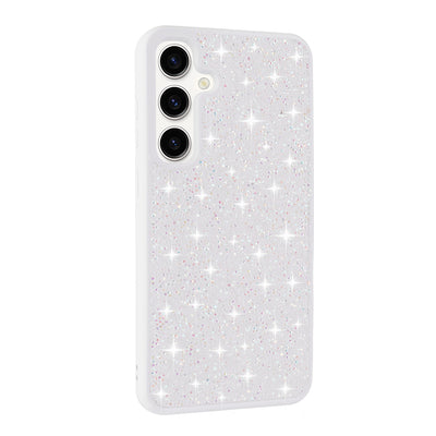 Galaxy S25 Plus Kılıf Parlak Taşlı Tasarım Zore Pırlanta Kapak Beyaz