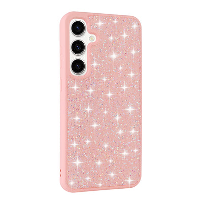 Galaxy S25 Plus Kılıf Parlak Taşlı Tasarım Zore Pırlanta Kapak Pembe
