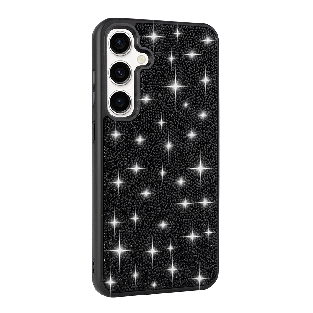 Galaxy S25 Plus Kılıf Parlak Taşlı Tasarım Zore Pırlanta Kapak Siyah