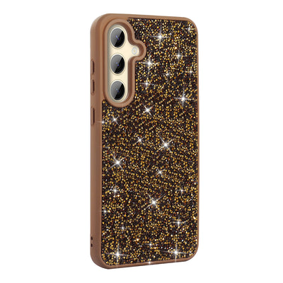 Galaxy S25 Plus Kılıf Parlak Taşlı Tasarım Zore Pırlanta Kapak Gold